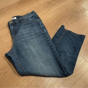 Great northwest indigo jeans straight fit capri size 6 inseam 22”